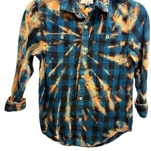 Tucker + Tate Kids Upcycled Reverse Dyed Flannel